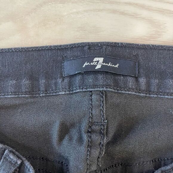 7 For All Mankind‎ 29 Black and Gold Brocade Skinny Leg Jeans Festive Boho Artsy - Picture 9 of 11